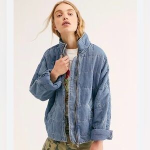 Free People Dolman Quilted Knit Jacket